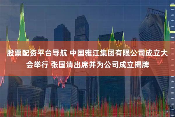 股票配资平台导航 中国雅江集团有限公司成立大会举行 张国清出席并为公司成立揭牌